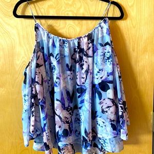 Jennifer Lopez floral off the shoulder top